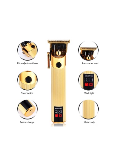 Suofeng "profesyonel Lcd Ekranlı 2 Hızlı Ipx4 Su Geçirmez Saç Kesme Makinesi"