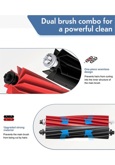 Leasetake Roborock S8 Pro Ultra Robot Süpürge Aksesuarları Ana Yan Fırça Hepa Filtre Paspas Bezi Toz Torbaları Yedek Parçalar