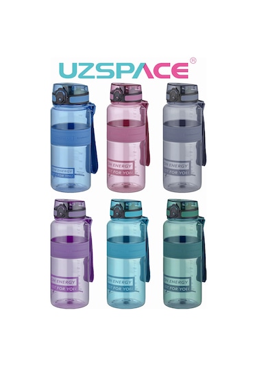 Uzspace Tritan Su Matarası 1000Ml 1 Litre Büyük Boy Yenilenen Ren