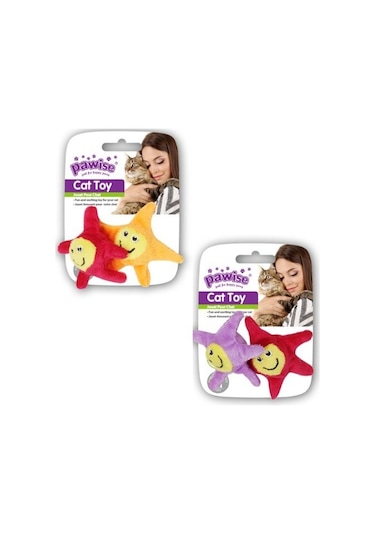Pawise 8 CM İkili Yıldız Kedi Oyuncağı Çok Renkli