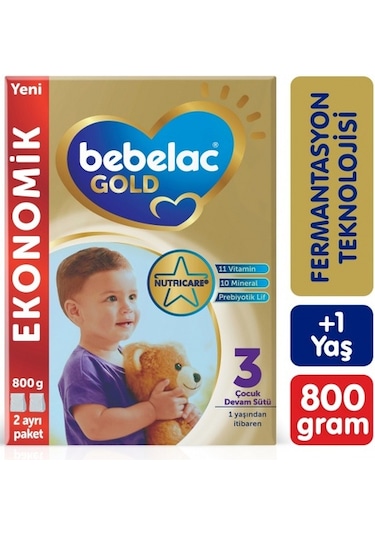 Bebelac Gold 3 Çocuk Devam Sütü 800 G 4 Adet