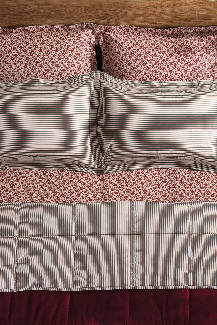 Puffy Vivus Çift Kişilik Threefy Uyku Seti - Kırmızı