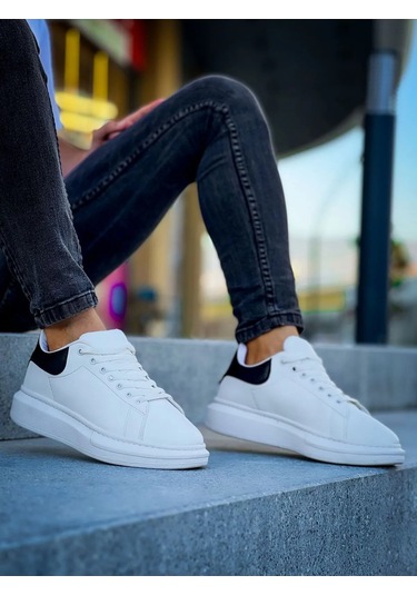 Luis A Costa Lc101 Beyaz Arka Siyah Bağcıklı Erkek Ayakkabı Renkli