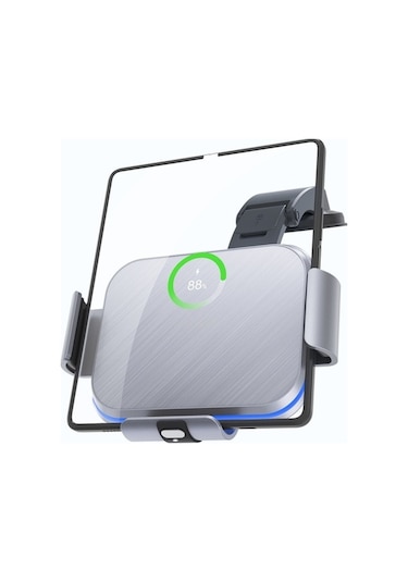 Wondernest Samsung Galaxy Z Fold4/3/2 Ve S8 İçin Çift Bobinli Araç Telefon Tutucu Demir Gri