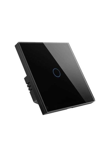 Ebitda Tuya Zigbee Zero Firewire Dokunmatik Duvar Uzaktan Kumanda Anahtarı Işık/ses Kontrolü Ab Fişi, Stil: 1 Grup Siyah