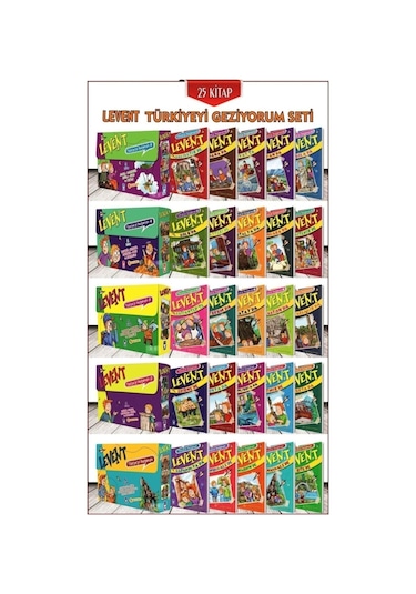 Timaş Levent Türkiye Yi Geziyorum Serisi 5 Li Tam Set 25 Kitap