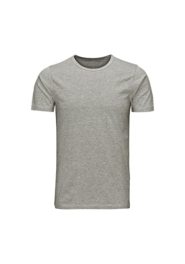 Jack & Jones Jjebasic O-Neck Tee S/S Noos Erkek T-Shirt-12058529 Gri