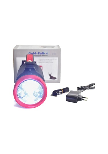 Gold -Police Gp-650 Projektör Fener 2000 Mt Siyah