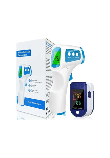 Çok İşlevli Termometre Üç Renkli Arkadan Aydınlatmalı Ekran Alın Termometresi Dijital Ekran Kızılötesi Alarm İnsan Vücudu Termometresi Lavanta