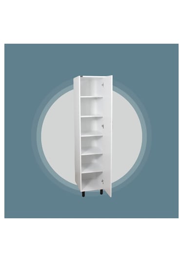 Beyaz Tek Kapılı Çok Amaçlı Dolap