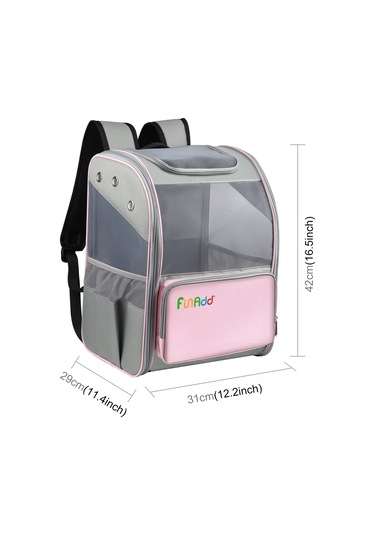 Funadd Fold Nefes Alabilen Pet Sırt Çantası Outdoor Omuzlar Kedi Çantası Pembe