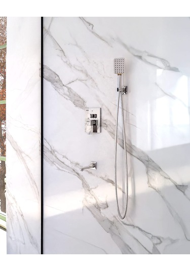 3 Yollu Ankastre Duş Batarya Seti KROM