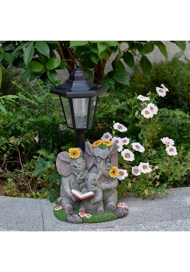 Homyl Güneş Enerjili Fil Bahçe Heykeli Ve Dış Mekan Çim