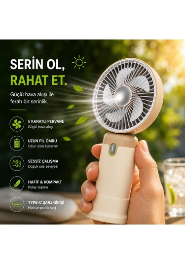 Şarj Edilebilir El Vantilatörü