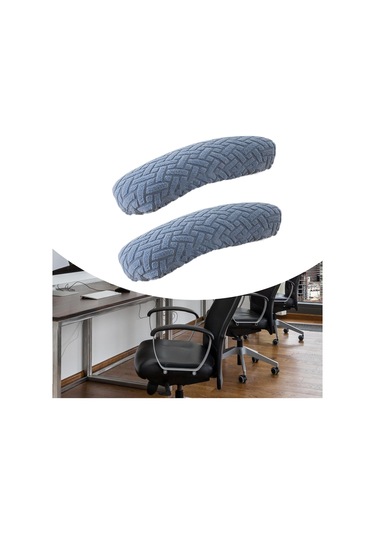 Suntek 2 Adet Ofis Koltuğu Kol Dayama Kılıfları Açık Mavi