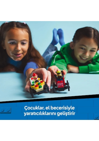 LEGO® City Pizza Arabası İtfaiye Kamyonuna Karşı Yarış Arabası Paketi 60458 -5 Yaş ve Üzeri Çocuklar için Yaratıcı Oyuncak Yapım Seti(70P)
