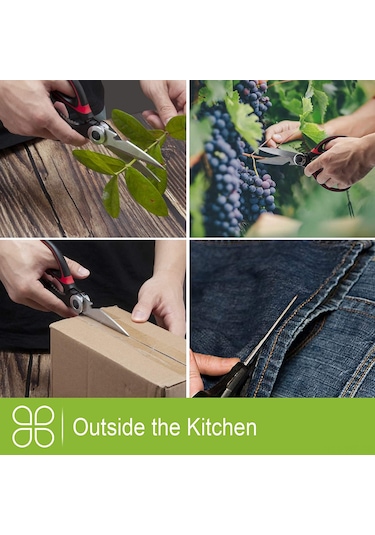 Wezone Çok Amaçlı Ultra Keskin Çelik Mutfak Makasları - Tavuk, Et, Balık, Sebze Ve Otlar İçin Güçlü K Kesici