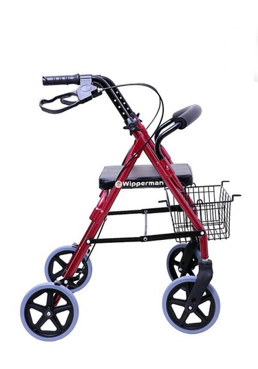 Tekerlekli Katlanır Sepetli Rolatör Walker Yürüteç