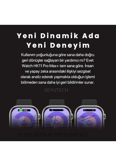 Harvox Hk 11 Pro Max Amoled Akıllı Saat Iphone Ve Android Tüm Telefonlara Uyumlu 46 Mm Siyah