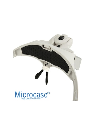 Microcase 9892B1 - Al2350 Gözlük Tipi Işıklı Kafa Büyüteci 5 Farklı Lens