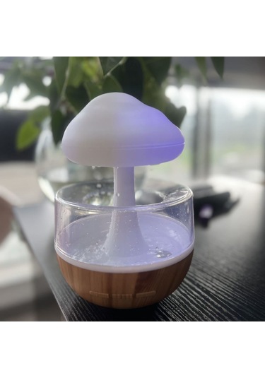 Ximistore9 Ev Ve Ofis Kullanımı İçin Pratik Beyaz Gürültü Nemlendirici, Renkli Mantar Bulut Gece Lambası Ve Aromaterapi Cihazı.