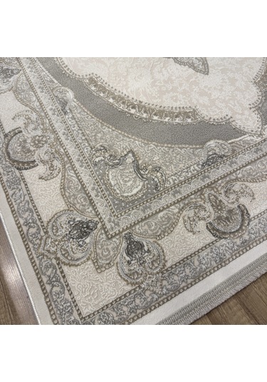 Luxess Halı Roma 1161 Gri Modern Salon Halısı Gri Beyaz