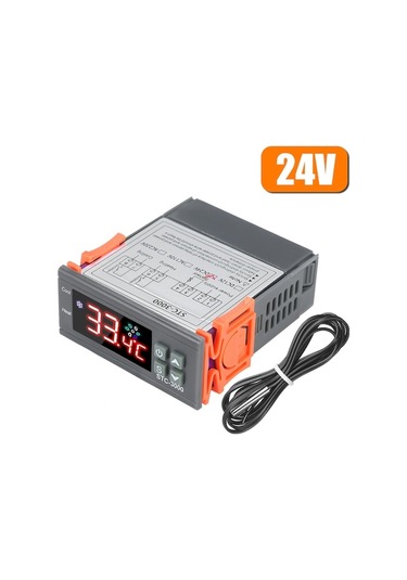 Stc-3000 Sucul Hayvan Yetiştirme Soğutma Mikroişlemci Dijital Sıcaklık Kontrol Cihazı 24v Sıcaklık Aralığı -50 99