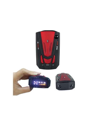 Xiyyadms V7 Arabalı Radar Tespit Cihazı - İngilizce Ve Rusça Desteği - Kırmızı Renk