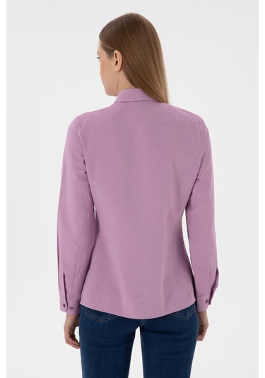 U.s. Polo Assn. Kadın Menekşe Gömlek Basic 50307726-vr037 Menekse