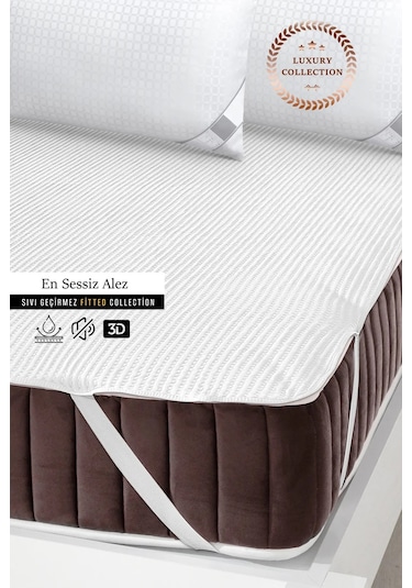 Mislina Home Premium Sıvı Geçirmez Köşe Lastikli Ped Tek - Çift Kişilik Çocuk Yatak Koruyucu Alezi Beyaz