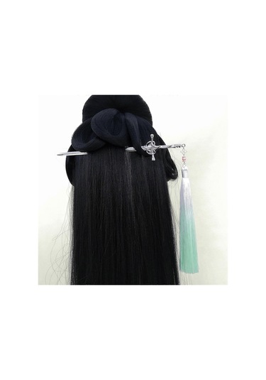 Şık Püsküllü Saç Tokası Süsü Şık Püsküllü Saç Aksesuarı Saç Tokası Geleneksel Kutlamalar İçin Mükemmelgümüş Çok Renkli