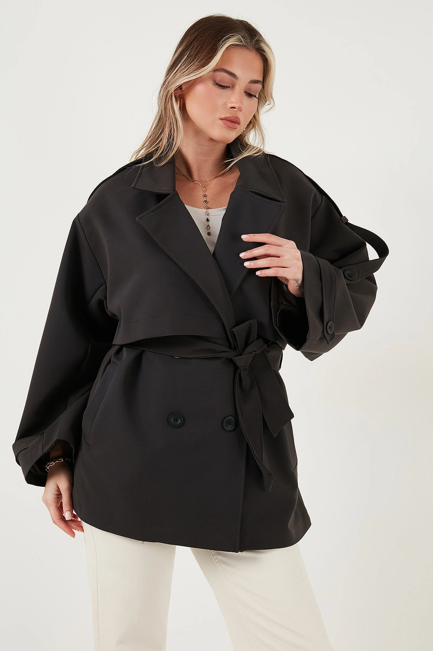 Lela Bayan Trençkot 6839580 Koyu Kahve Koyu Kahve