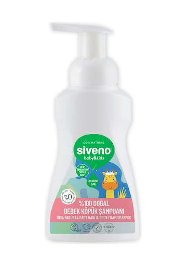 Siveno %100 Doğal Bebek Köpük Şampuanı 250 ML