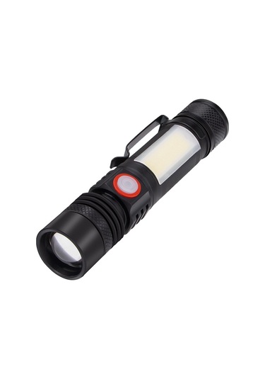 Soulader Su Geçirmez Ve Manyetik Özellikli Led El Feneri, Zoom Ve Cob Işık Modlu, 18650 Pil İle Çalışan Taşınabilir Klipsli El Işığı, Dayanıklı Ve Pratik T6 Modeli Çok Renkli