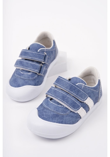 Muggo Toffy Cırtlı Günlük İlk Adım Bebek Spor Ayakkabı Mavi