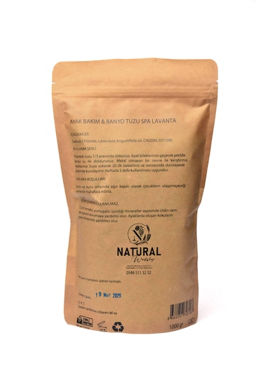 Natural Ayak Bakım Ve Banyo Tuzu Lavanta 1000 Gr