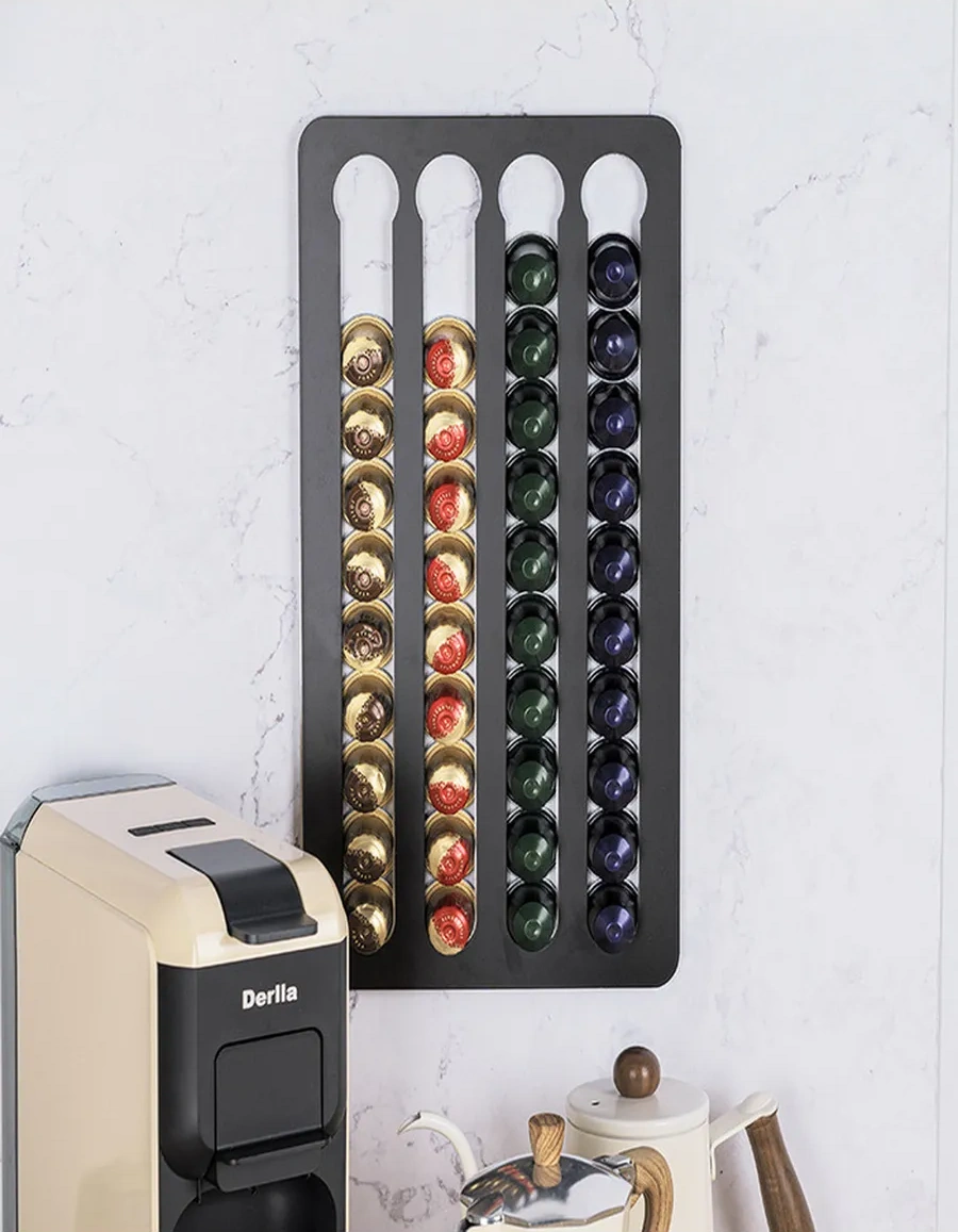 Roomstetica Nespresso İçin Duvara Monte Kapsül Tutucu 372608490 Siyah