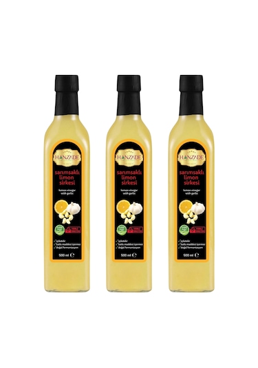 Hanzade Bitkisel Sarımsaklı Limon Sirkesi 3 x 500 ML