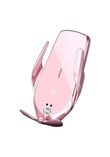 Wisdomselect Dönen Hava Çıkışı Araba Cep Telefonu Tutucusu Kablosuz Şarj Çok Fonksiyonlu Açık Pembe Yok Havalandırma T09oko