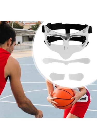 Suntek Basketbol Maskesi Koruyucu Kalkan Şeffaf-17,5x9,5x9,8cm