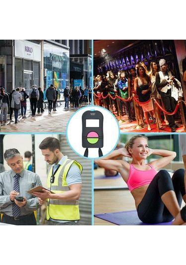 Qingmipy Sesli İpucu İle Golf Sayaç, 0-9999 Arası Sayma, Abs Malzeme, Kol Askısı İle Taşınabilir Pil Dahil Değil Siyah