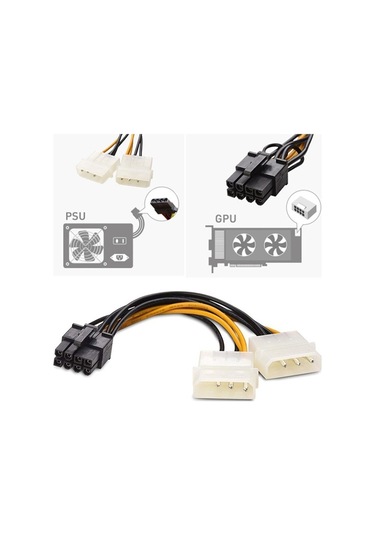 Gabble GAB-VGA8P Ekran Kartı 8 Pin Power Kablo Güç Kablosu