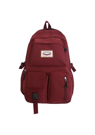 Harajuku Tarzı Kore Modası Okul Sırt Çantası - Ortaokul Ve Lise Öğrencileri İçin Şık Ve Trend Kampüs Çantası, Genç Kızlar İçin Modaya Uygun Sırt Çantası Kirmizi