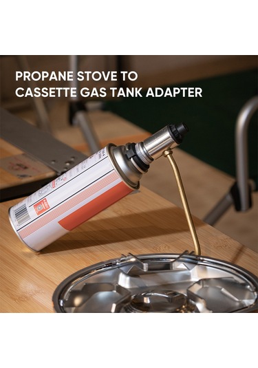 Padalink Kamp Ocağı İçin Propan Gaz Kartuşu Bağlantı Adaptörü, Tüp Gaz Bağlantısı Gümüş