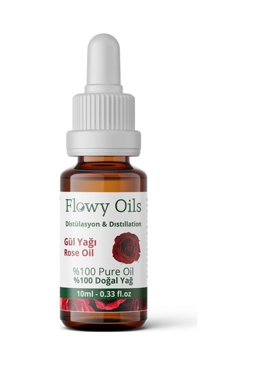 Flowy Oils Gül Yağı %100 Doğal Bitkisel Uçucu Yağ 10 ML