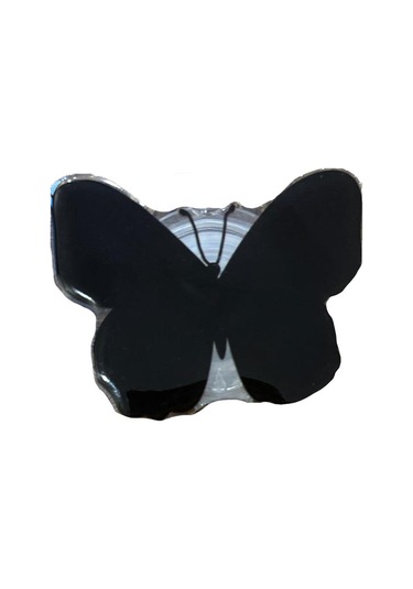 E2m Pop Socket Telefon Tutucu Kelebek Siyah Siyah