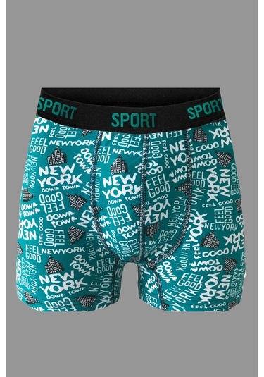 Erkek Desenli Premium Penye Pamuklu Likralı Boxer - 10'lu Set Vk-10'lu Desenli Set