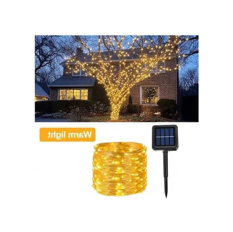 Trendooze Parlak Gülüş Güneş Lambası 8 Mod 100 Led Güneş Enerjili Sarkıt Lamba