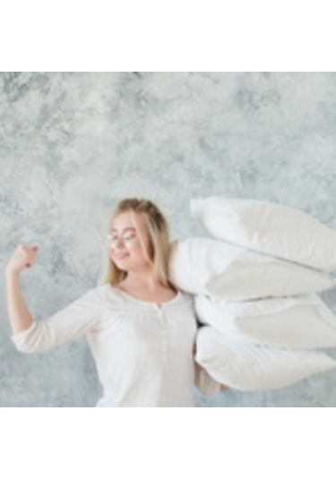 Elyaf Sepeti 4 Adet %100 Doğal Pamuk Dolgulu 50x70 Pamuk Yastık