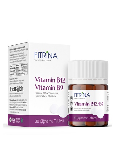Fıtrina Vitamin B12 & B9 Folik Asit 30 Tablet
